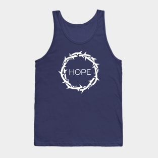 HOPE message inside Jesus Thorn. Christian conversation starter Tank Top